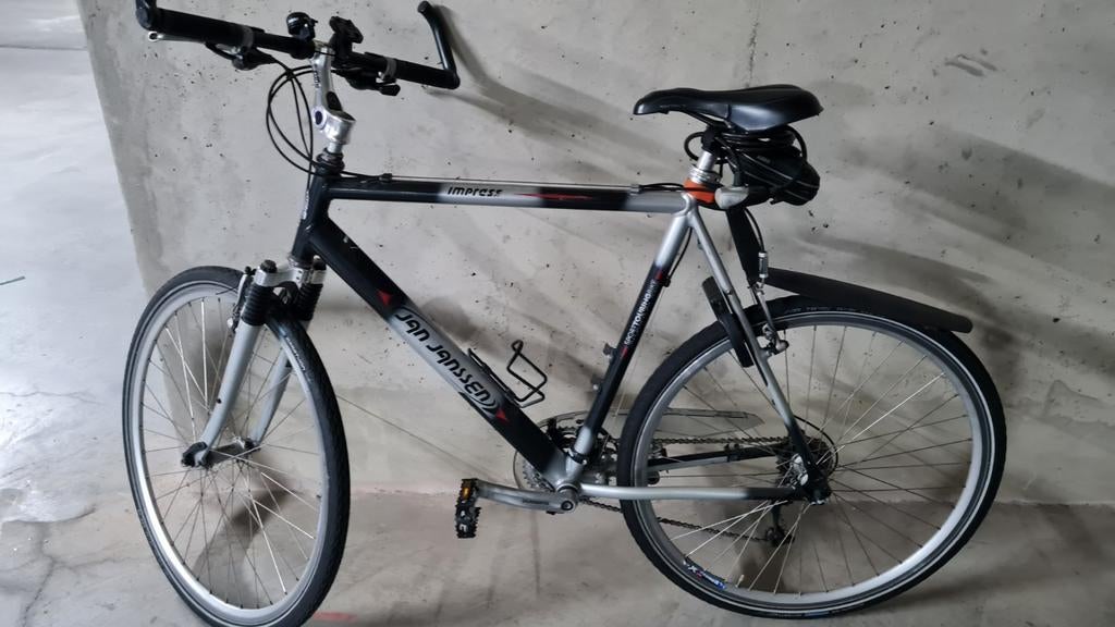 Jan Janssen sport touringbike aluminium 7005, 28 inch, Gebruikt, Vering, Velgrem