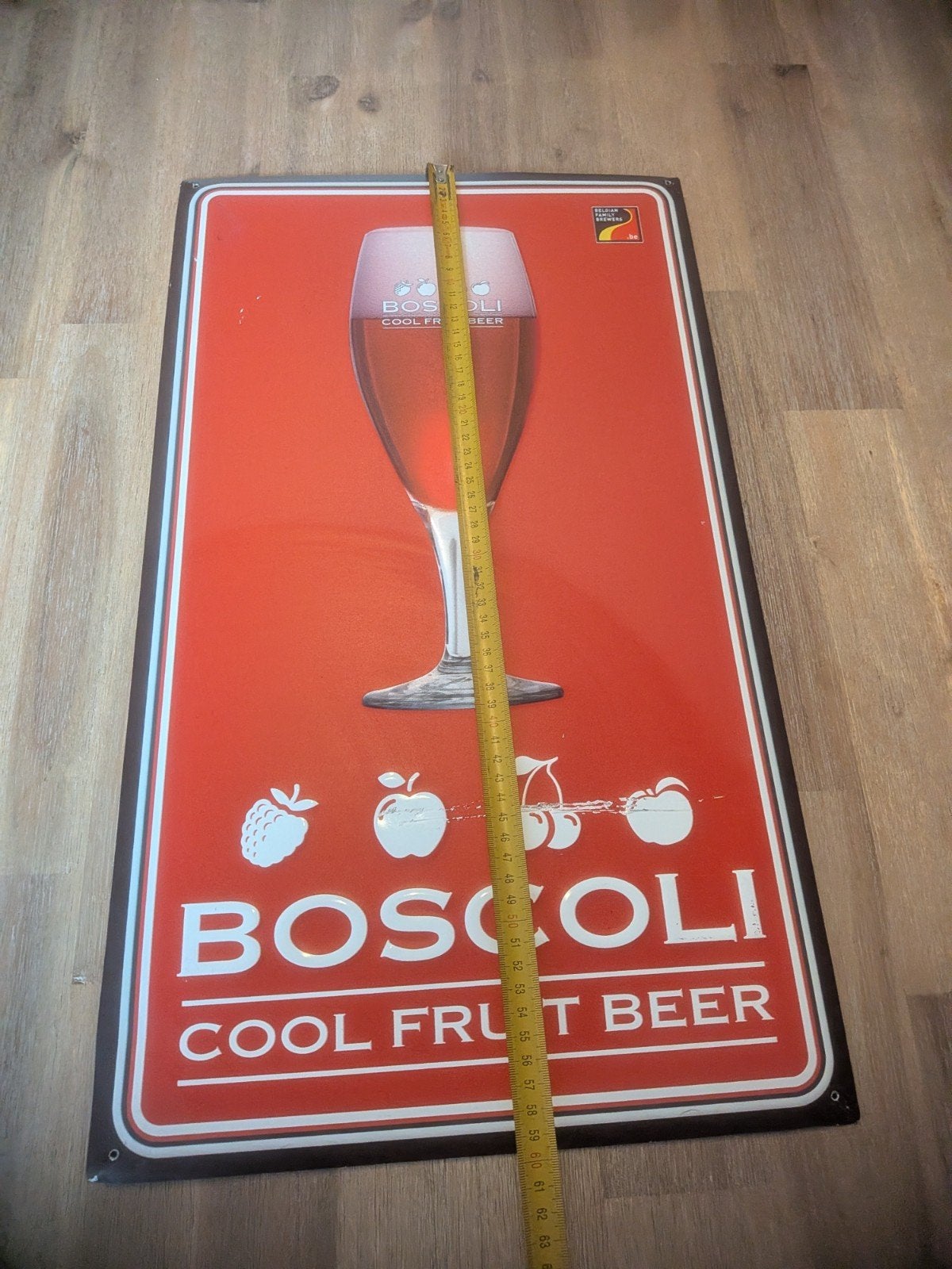 Boscoli Cool Fruit Beer Reclamebord - Vintage Look, Ophalen of Verzenden, Reclamebord