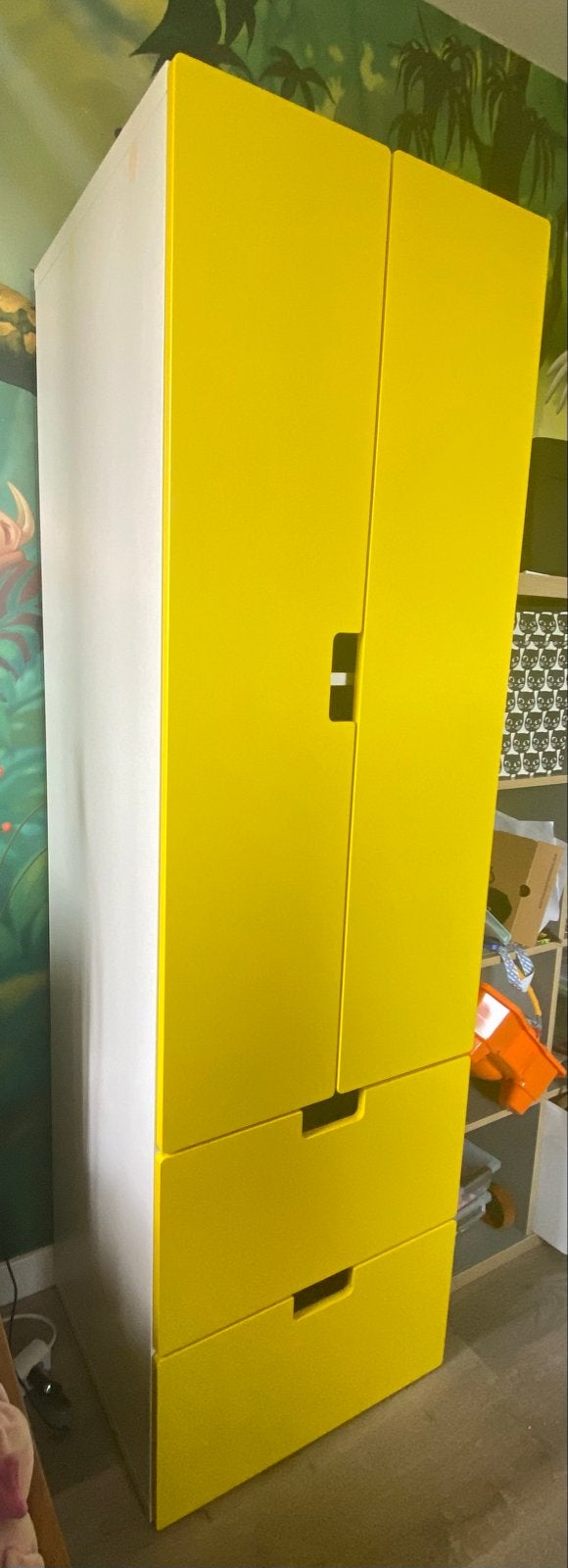 Gele ikea kledingkast met lades en planken, Ophalen, Gebruikt, 200 cm of meer, 50 tot 100 cm