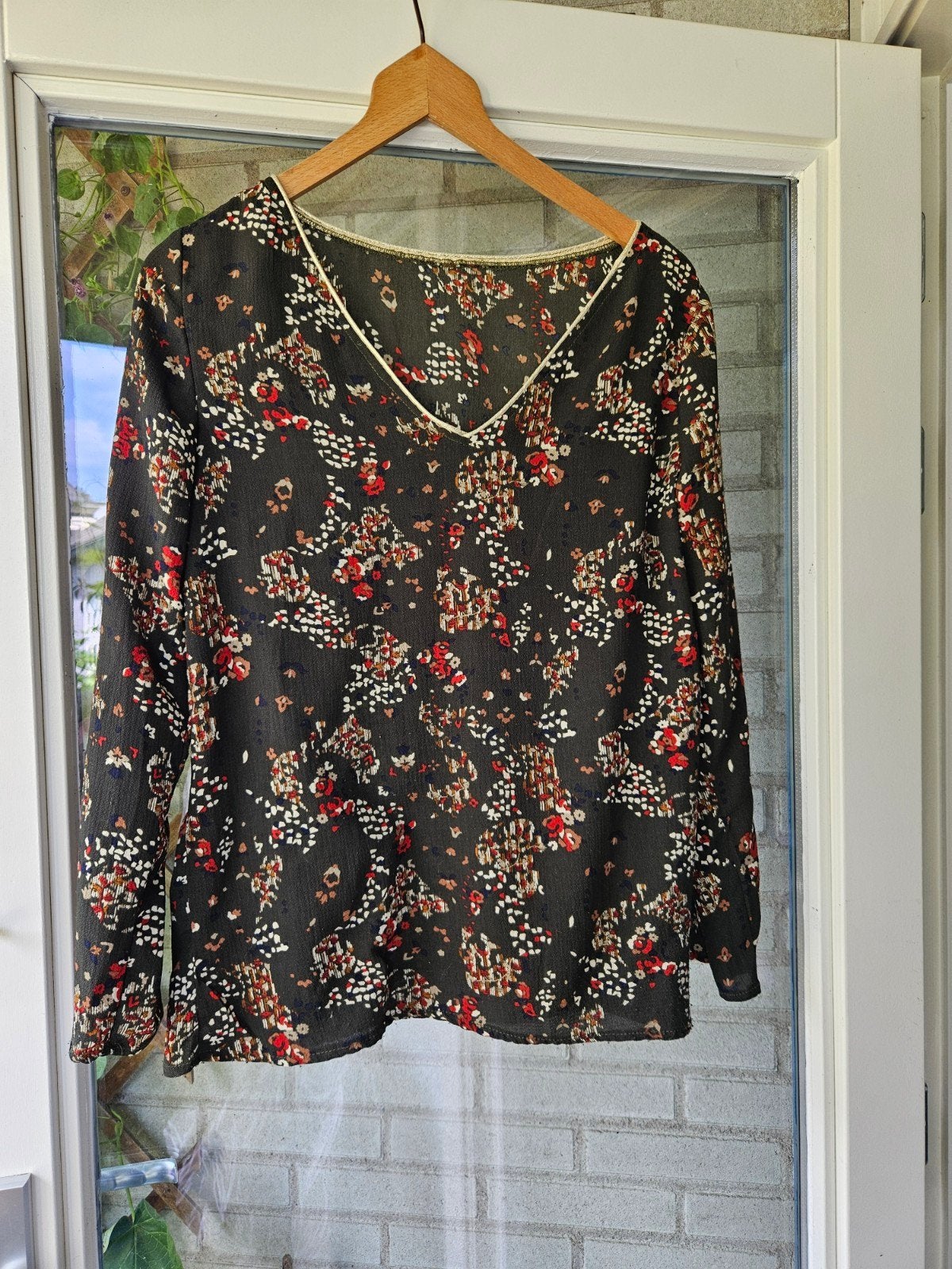 Mooie blouse top maat M merk: Akoz de toi, Maat 38/40 (M), Ophalen of Verzenden, Zo goed als nieuw, Lange mouw