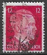 Duitsland 1941/1943 - Yvert 710B - Adolf Hitler - 12 p. (ST), Postzegels en Munten, Postzegels | Europa | Duitsland, Verzenden