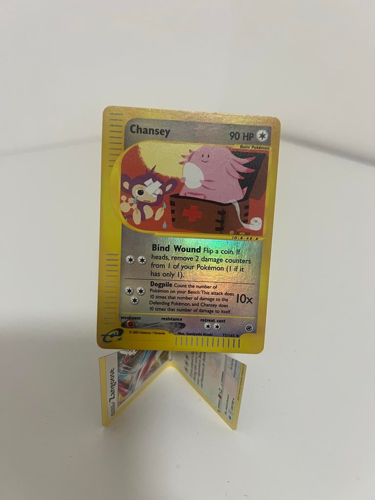 Chansey Pokémon Kaart -, Ophalen of Verzenden, Gebruikt, Losse kaart, Foil