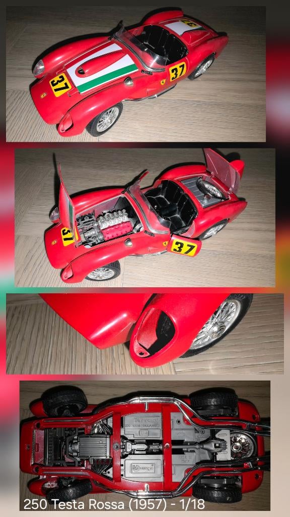 Bburago Ferrari 250 Testa Rossa nr 37 (1957), Ophalen of Verzenden, Gebruikt, Auto, Bburago