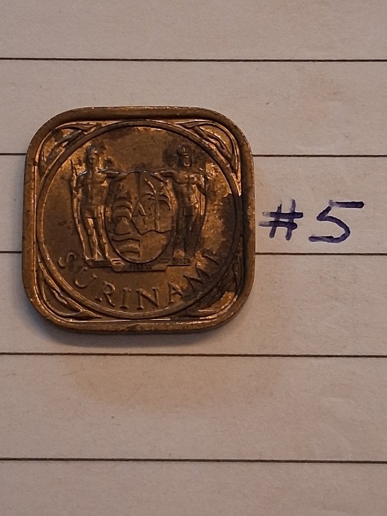 5 cent 1971 Suriname #5, Postzegels en Munten, Ophalen of Verzenden, Koningin Juliana, 5 cent, Losse munt