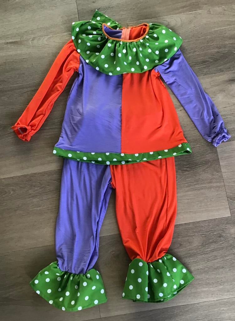 Clownspak maat 116, Ophalen of Verzenden, Zo goed als nieuw, 110 t/m 116, Jongen of Meisje