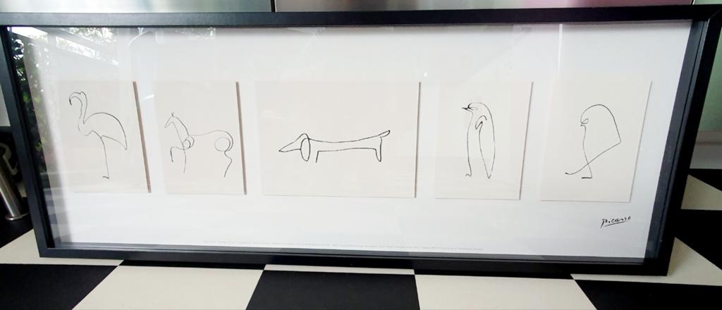 Picasso-lijntekeningen Ikea olunda-kunstwerk, Ophalen