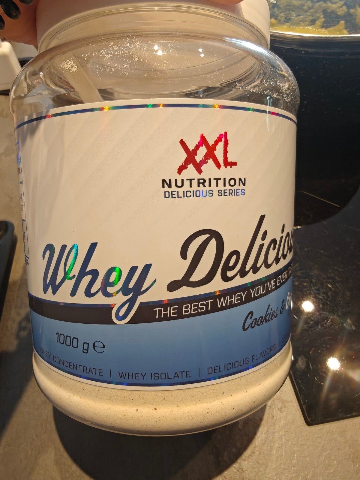 XXL Whey Delicious Cookies & Cream - 1103 gram, Ophalen of Verzenden, Gebruikt, Poeder of Drank