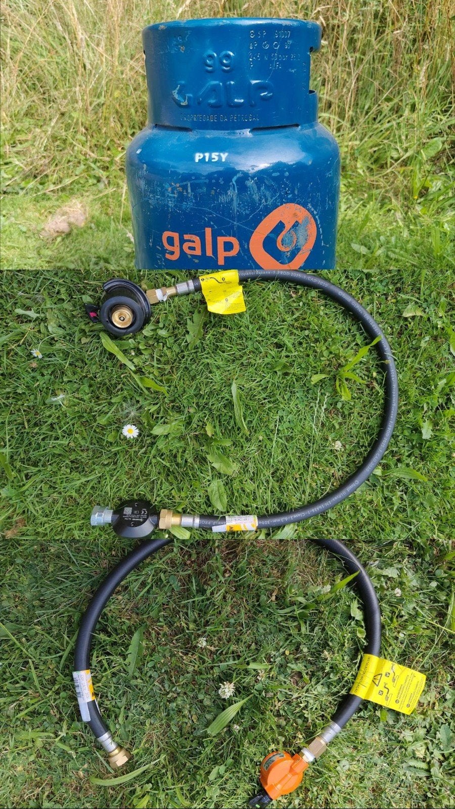 Gasfles met gasdrukregelaars PORTUGAL, Caravans en Kamperen, Ophalen, Zo goed als nieuw