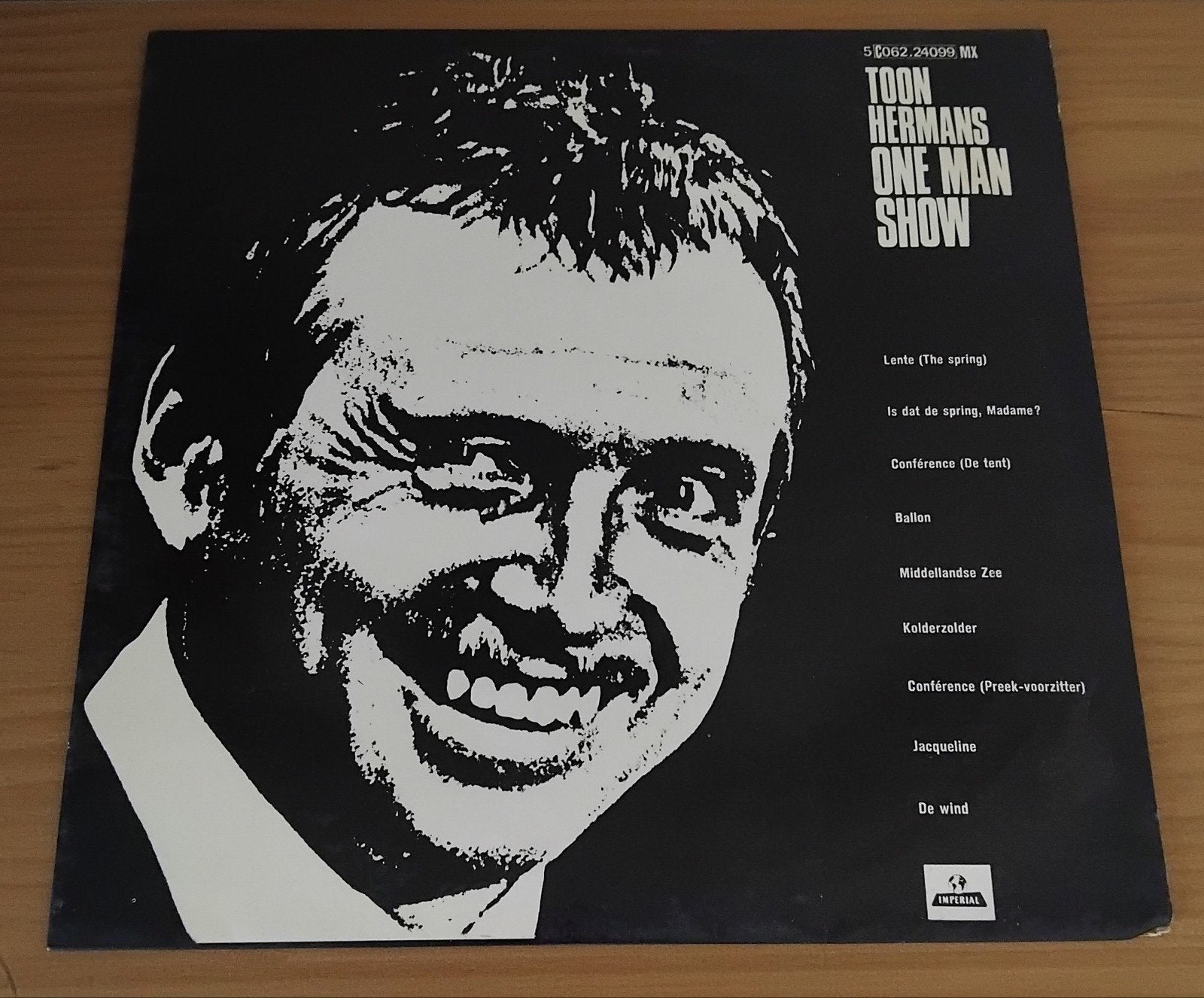 Toon Hermans One Man Show LP - Zwart/wit hoes, Cd's en Dvd's, Vinyl | Nederlandstalig, Gebruikt, Overige genres, Ophalen of Verzenden