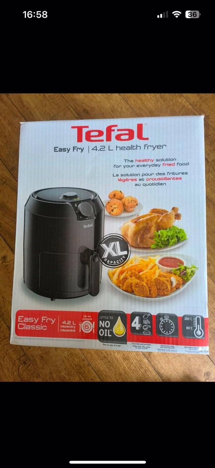 Tefal eirfryer  XL ( defect ), Ophalen of Verzenden, Niet werkend, Airfryer XL, 1000 t/m 1499 gram