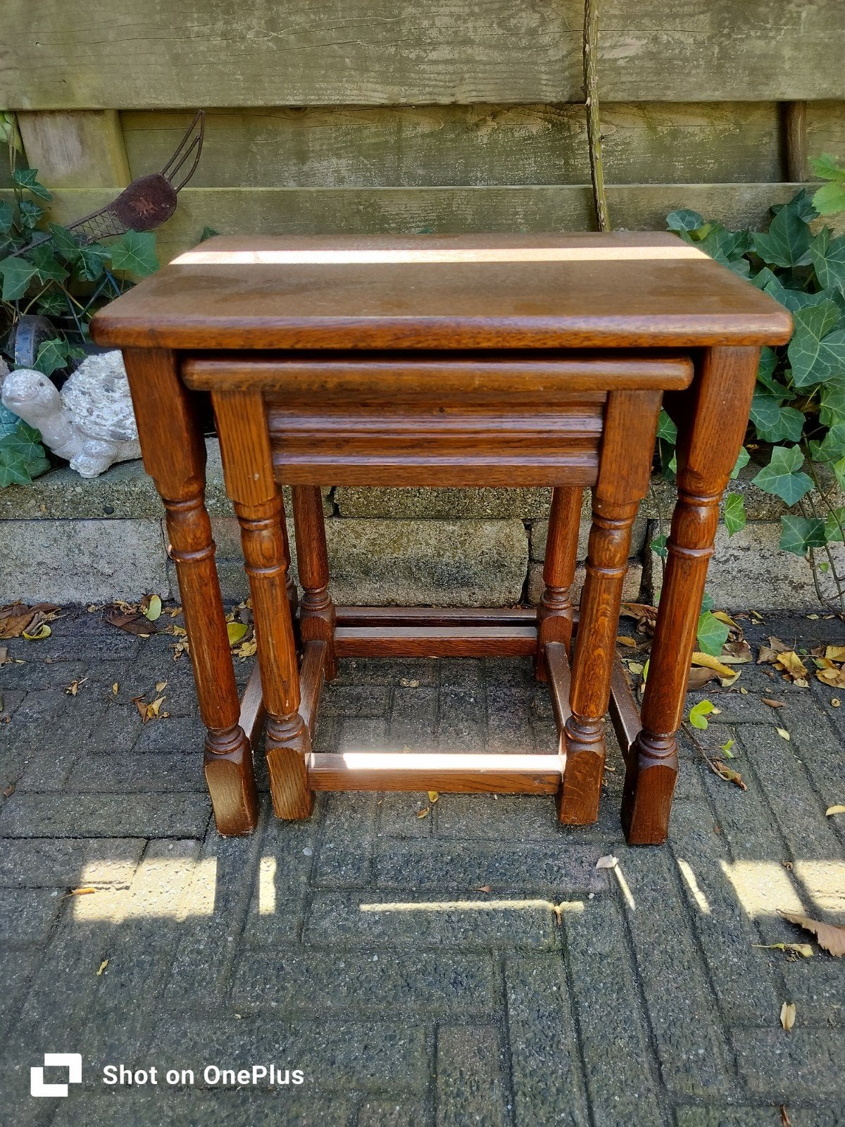 Set van 2 leuke bijzettafeltjes, Antiek en Kunst, Ophalen