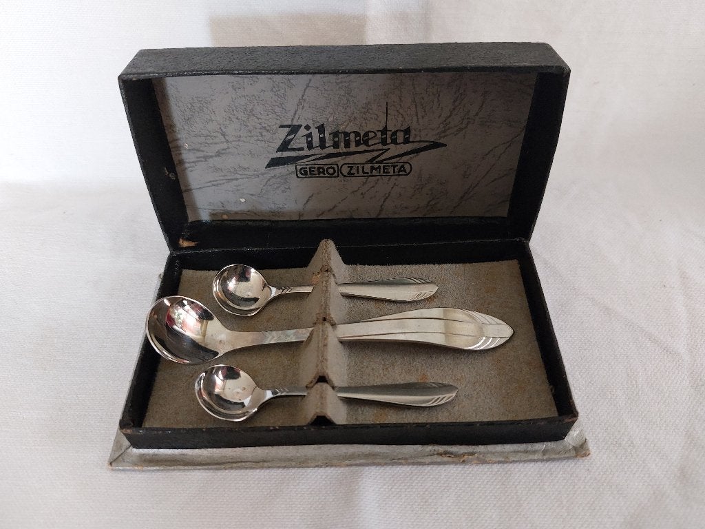 Gero Zilmeta 581 specerijensetje in originele doosje, Antiek en Kunst, Antiek | Bestek, Verzenden