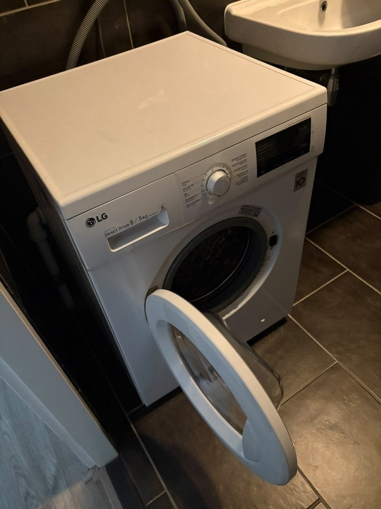 LG was-droogcombinatie 8/5 kg | Direct Drive |, Witgoed en Apparatuur, Ophalen, Gebruikt, Voorlader, 85 tot 90 cm