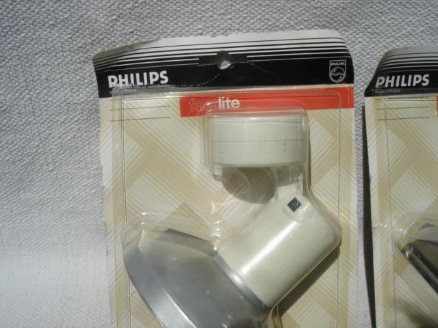SET van 3 stuks Vintage Philips etalage spots NIEUW, Ophalen of Verzenden, Nieuw, Metaal of Aluminium, Plafondspot of Wandspot