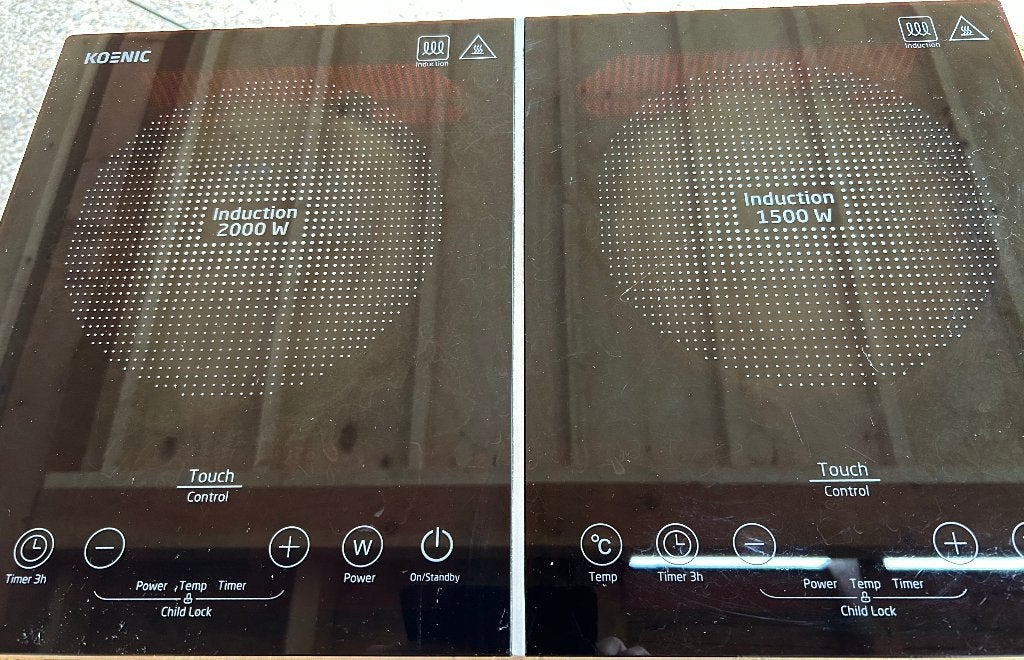 Kookplaat zgan KOENIC KIP 2432 Dubbele Warmhoudplaat, Ophalen, 3 kookzones of minder, Zo goed als nieuw, Vrijstaand