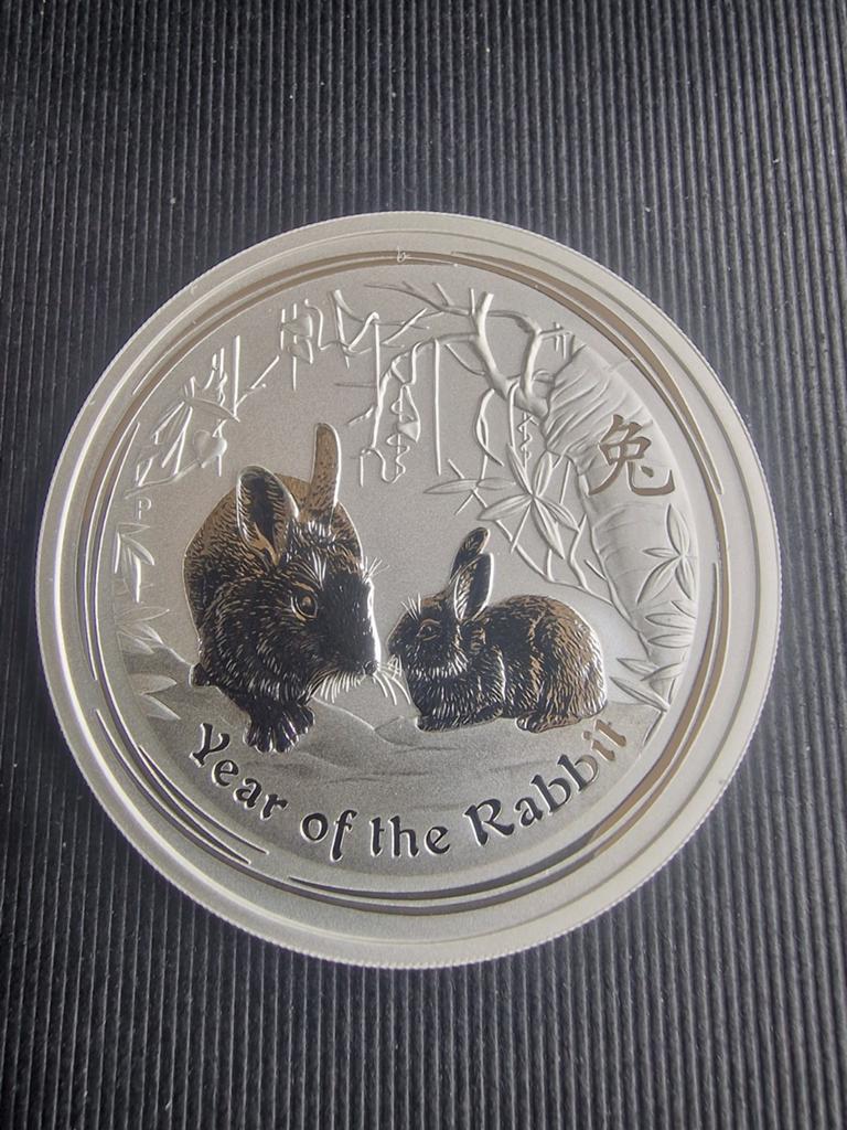 5 oz ZILVER LUNAR II  RABBIT  2011., Ophalen of Verzenden, Zilver