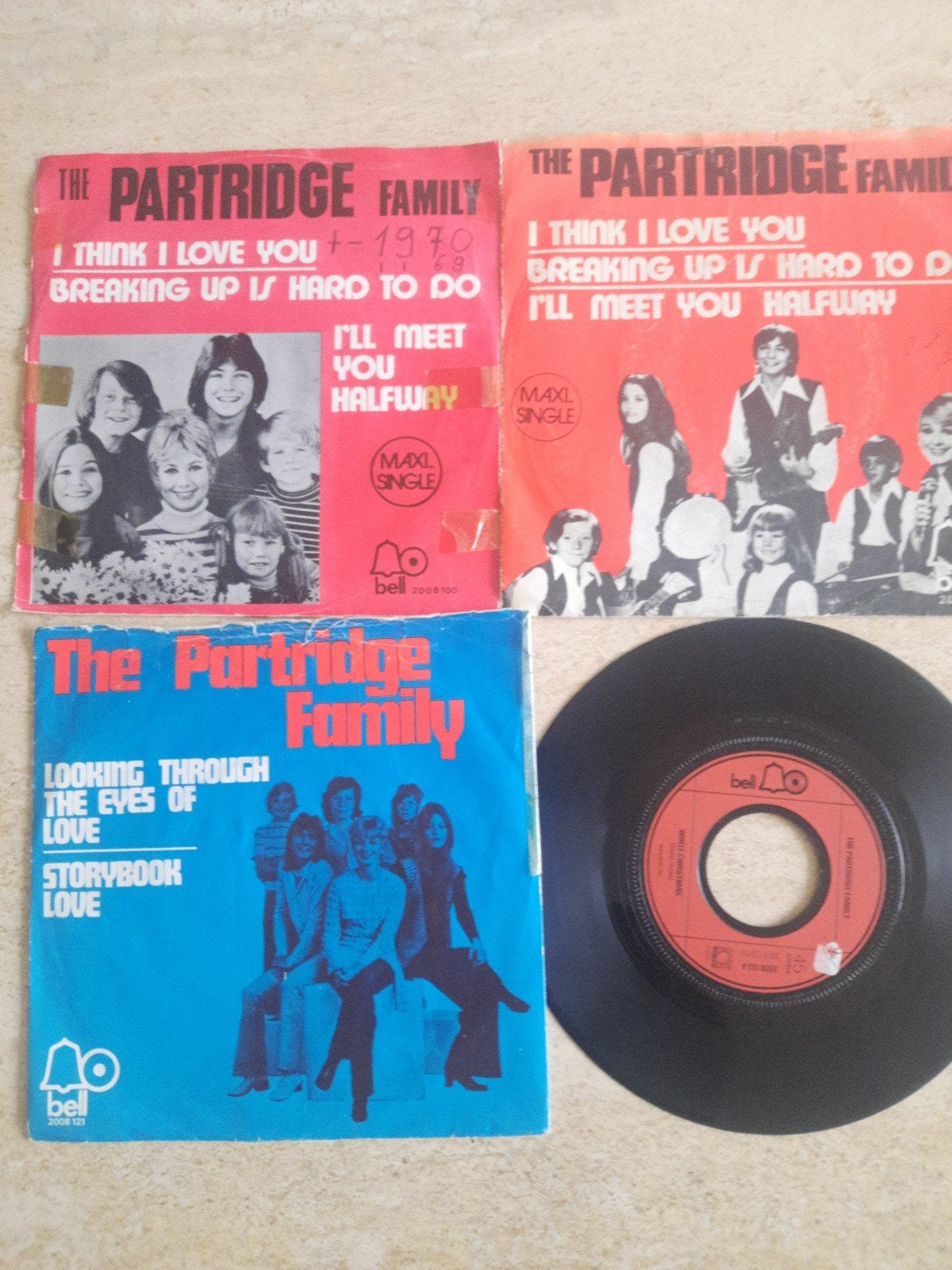 4x vinyl singels van The Partridge Family, Ophalen of Verzenden, Zo goed als nieuw, Pop