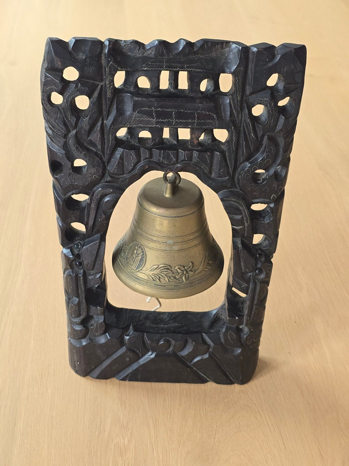 Antieke chinese tempelbel - Antiek - Zitan of Hongmu - 1850, Ophalen of Verzenden