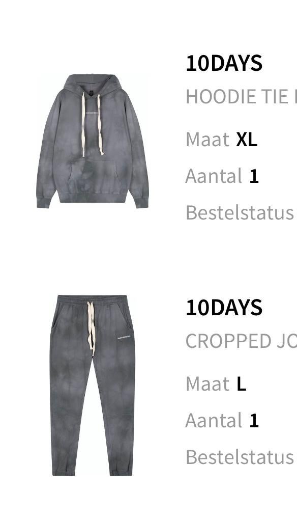 Zgan 10days joggingspak tie dye maat L / xl 10 days, Ophalen of Verzenden, Zo goed als nieuw, Maat 46/48 (XL) of groter