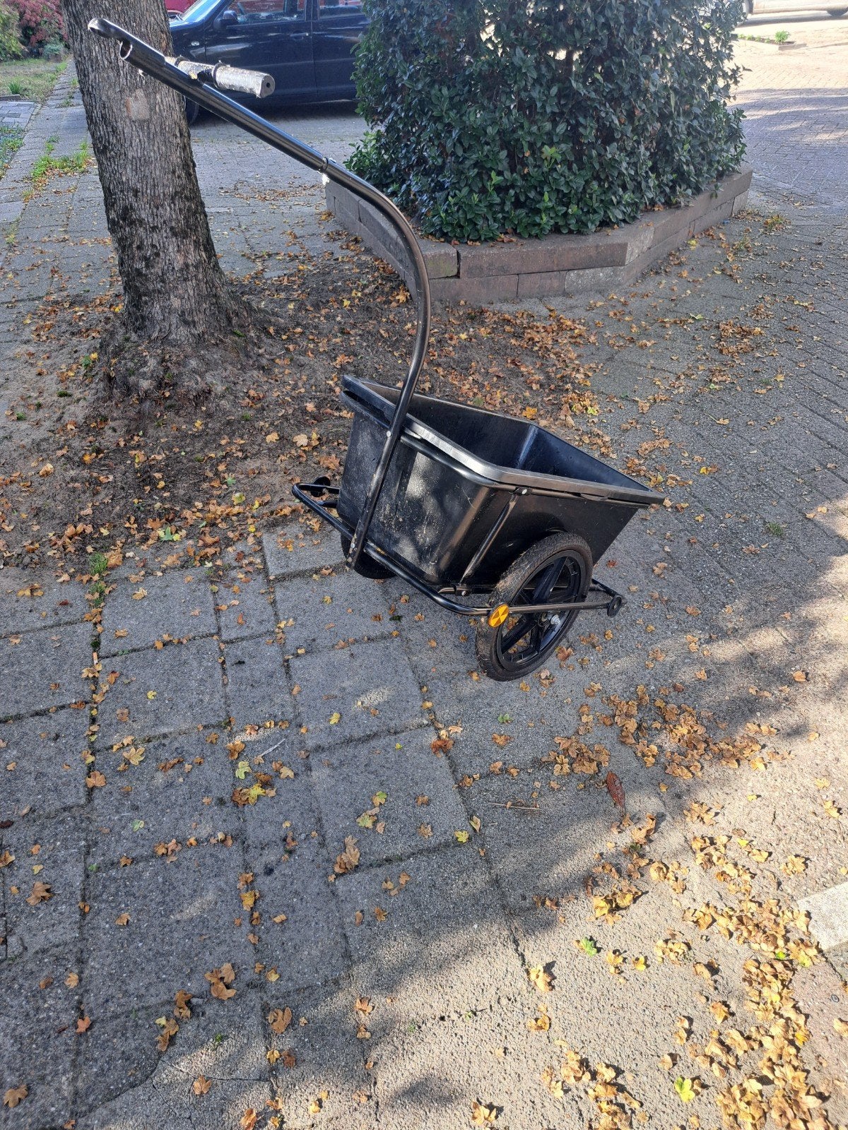 Stevige fietskar met bak - Ideaal voor bagage, Gebruikt, Onbekend, Bagagekar, Ophalen of Verzenden