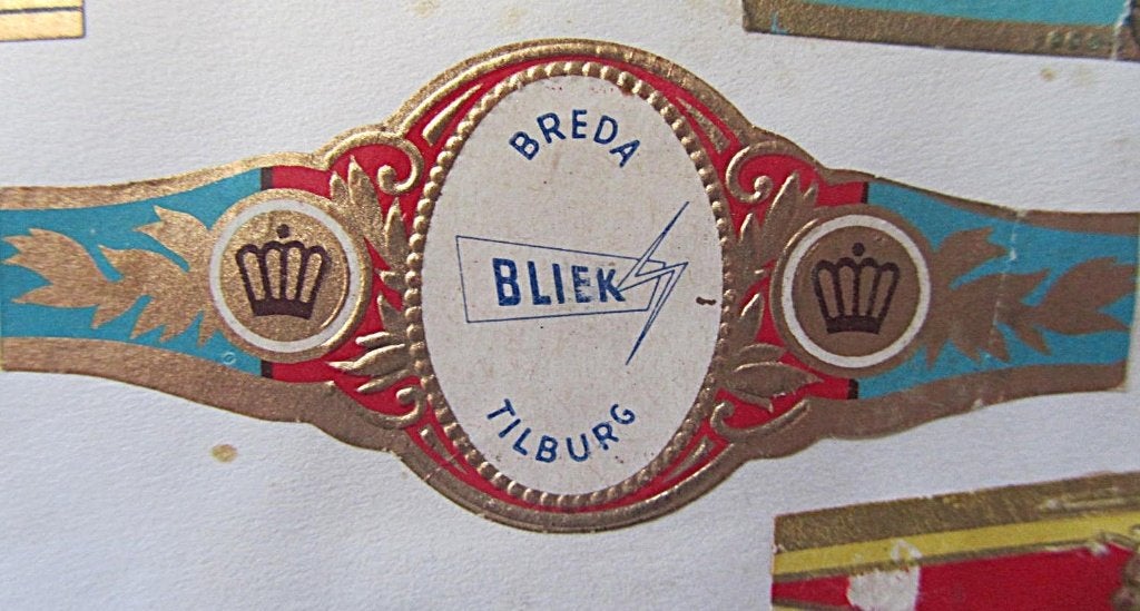 sigarenbandje  BREDA  / TILBURG   - BLIEK, Ophalen of Verzenden, Sigarenbandjes