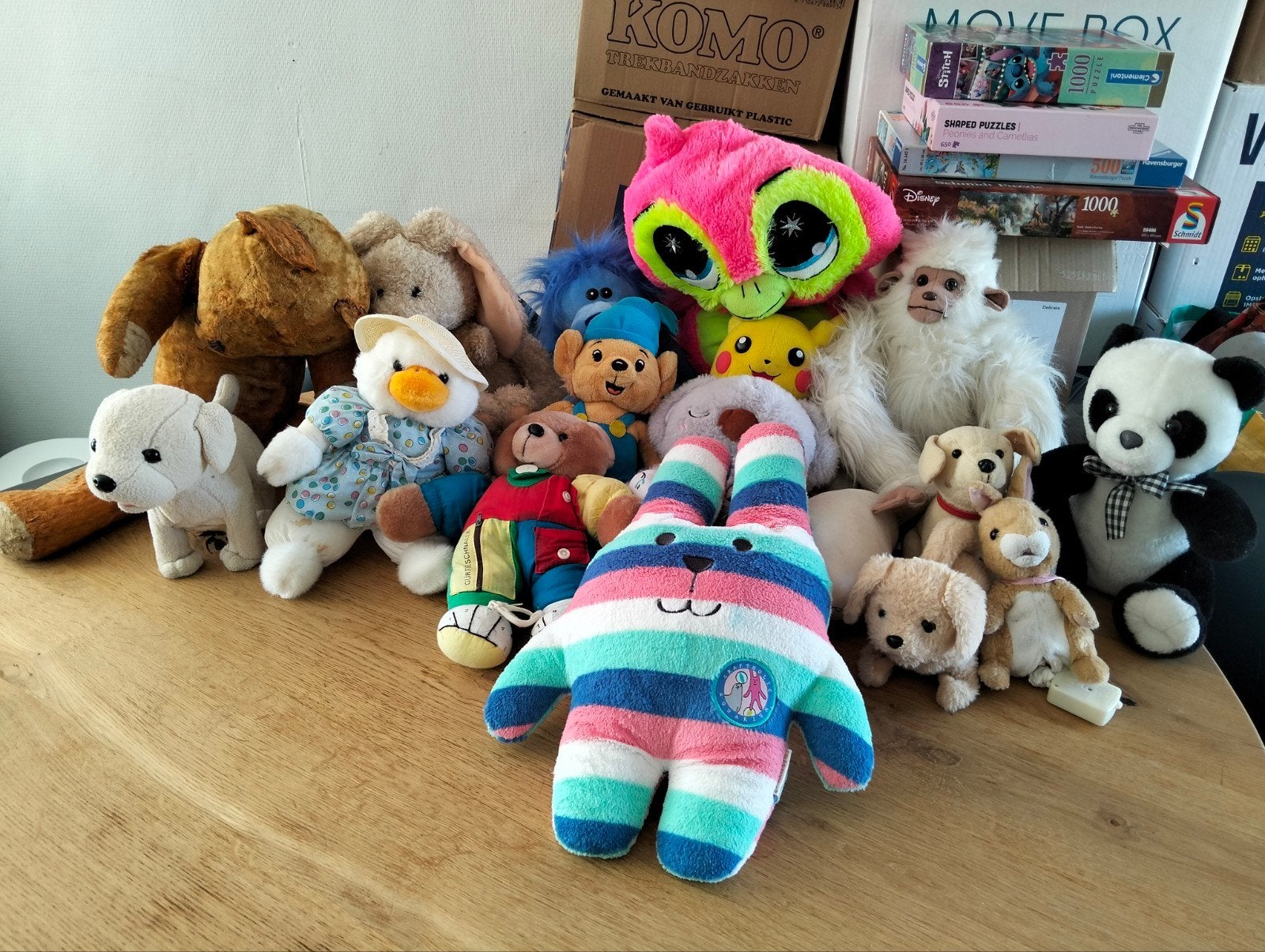 Partij knuffels, ook vintage, 17 stuks., Ophalen