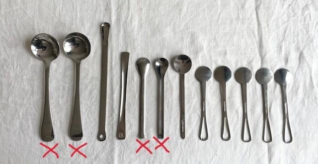 Diverse Nespresso lepeltjes, Gebruikt, Ophalen of Verzenden, Rvs of Chroom, Vaatwasserbestendig