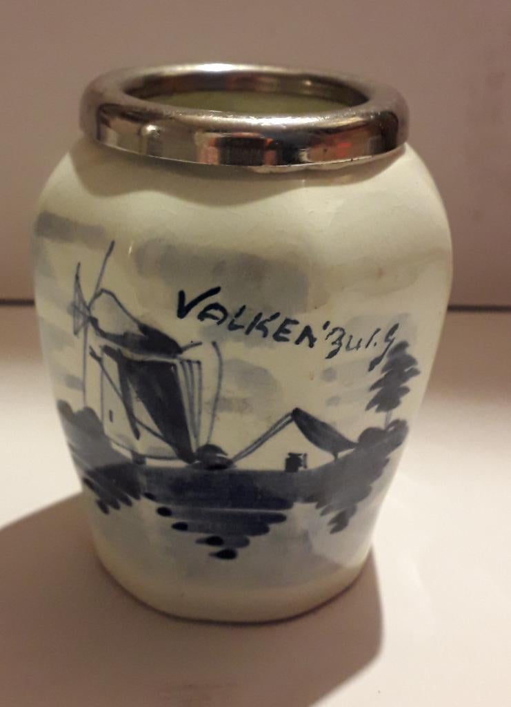 achtkantig delfts blauw lepelvaasje, Antiek en Kunst, Curiosa en Brocante, Ophalen of Verzenden