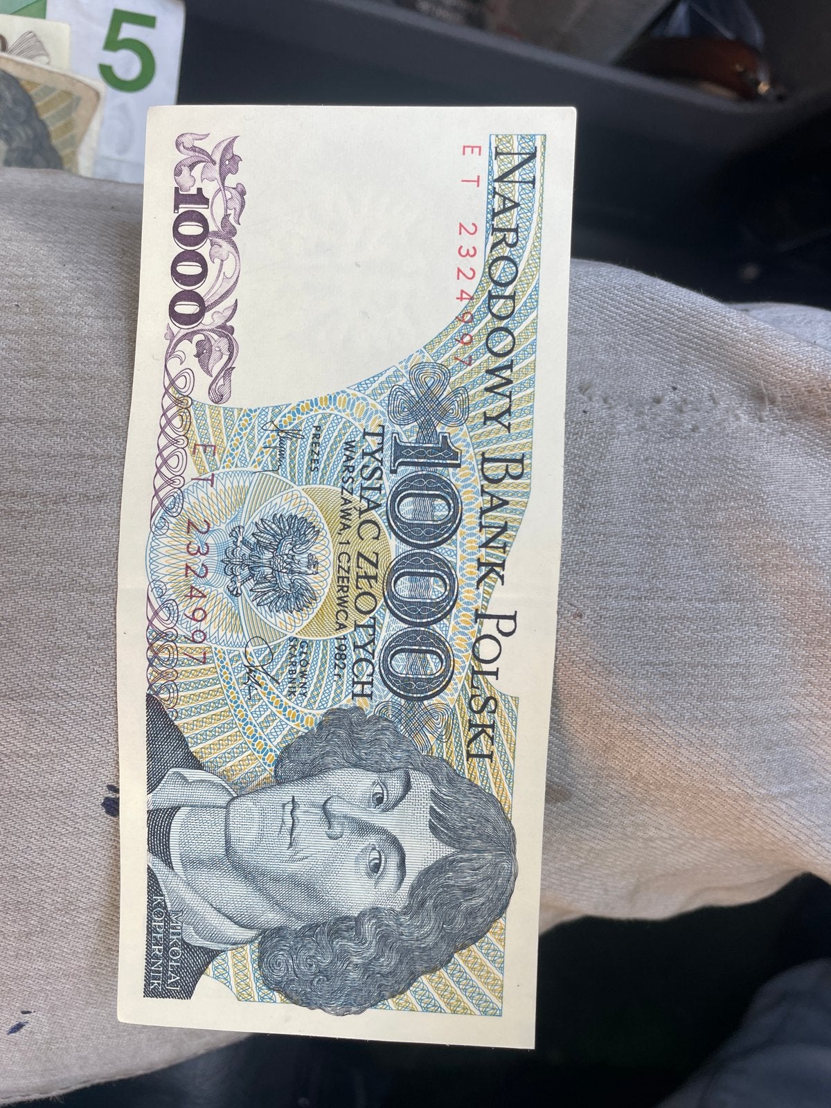 Zeldzaam Pools 1000 Złotych biljet uit 1982, Postzegels en Munten, Ophalen, Overige landen, Los biljet