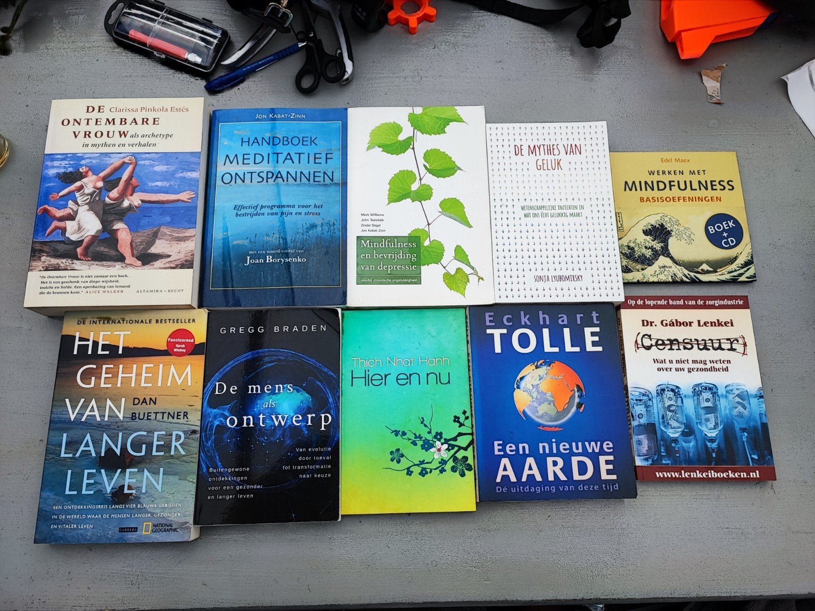10 Mindfulness & Spiritualiteit Boeken - Diverse Auteurs, Gelezen, Ophalen of Verzenden, Eckhart Tolle, Thich Nhat Hanh, Jon Kabat-Zinn, Edel Maex