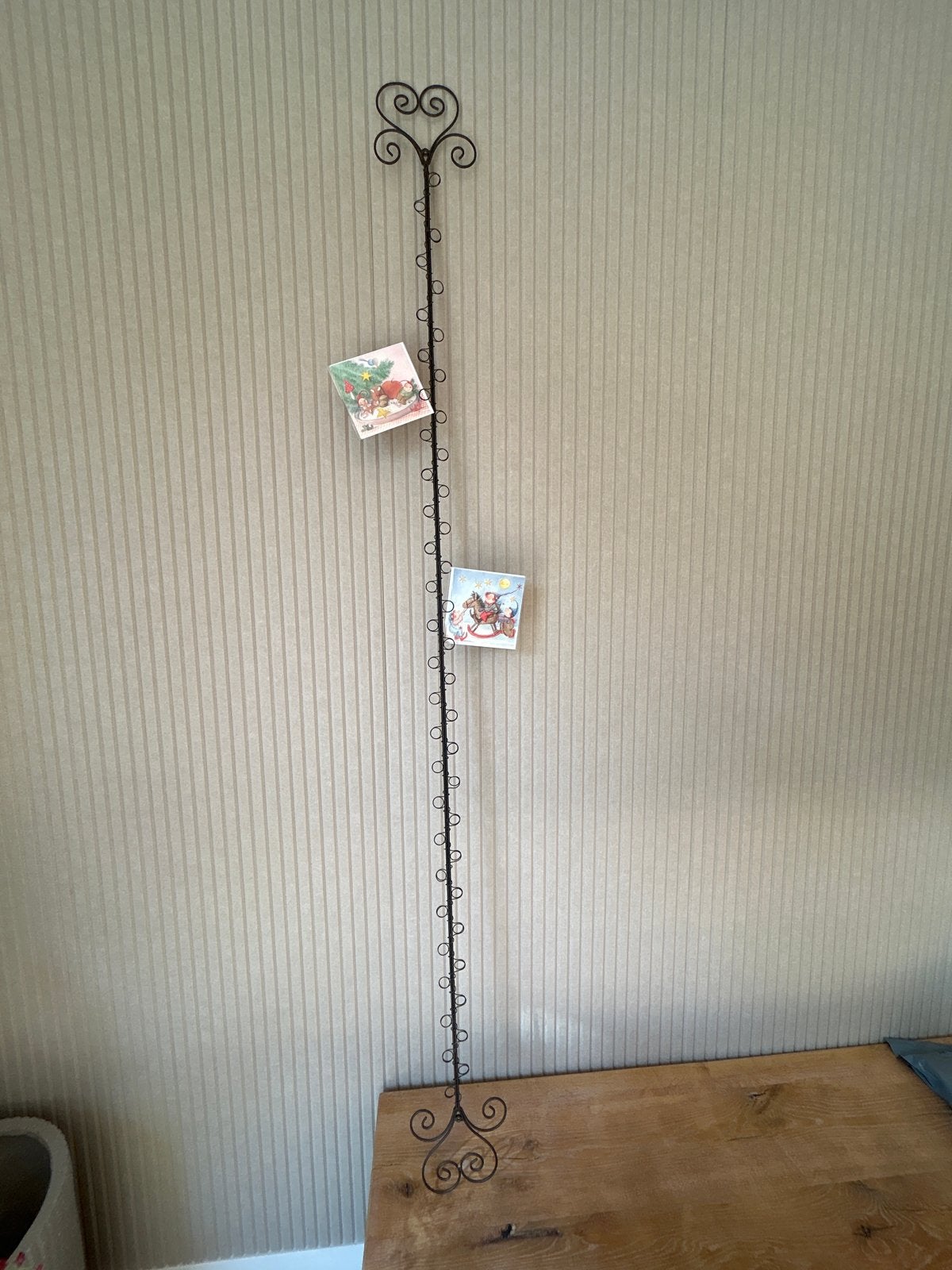Metalen fotohouder/kaartenrek met hartjesdesign, Huis en Inrichting, Ophalen, Zwart, Metaal, Klassiek