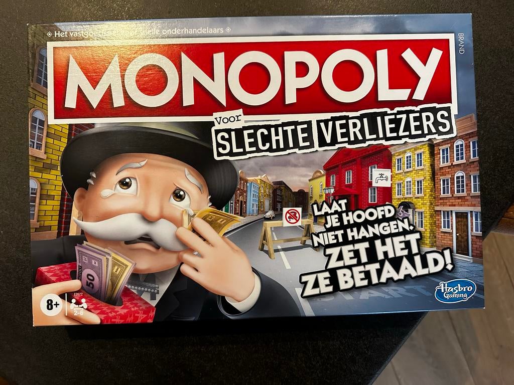 Monopoly voor Slechte Verliezers - Zo goed als nieuw, Drie of vier spelers, Ophalen, Zo goed als nieuw
