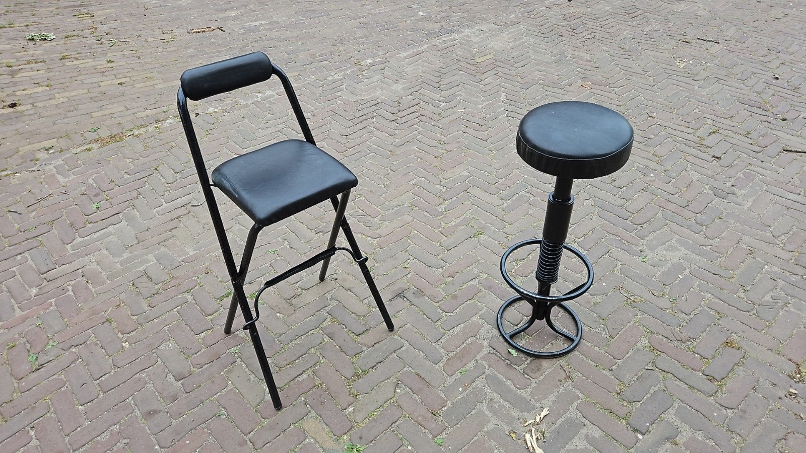 Barkruk en hoge stoel, 1 kruk, Ophalen of Verzenden, 60 tot 90 cm