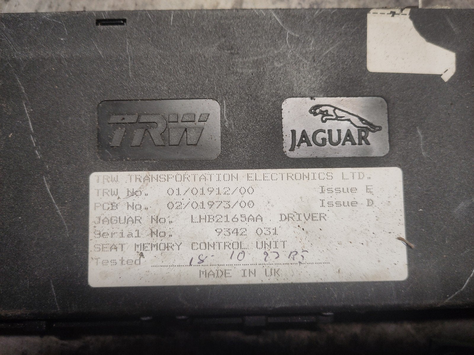 electronica onderdelen Jaguar xj40 xj6 stoel bediening, Auto-onderdelen, Ophalen of Verzenden, Jaguar