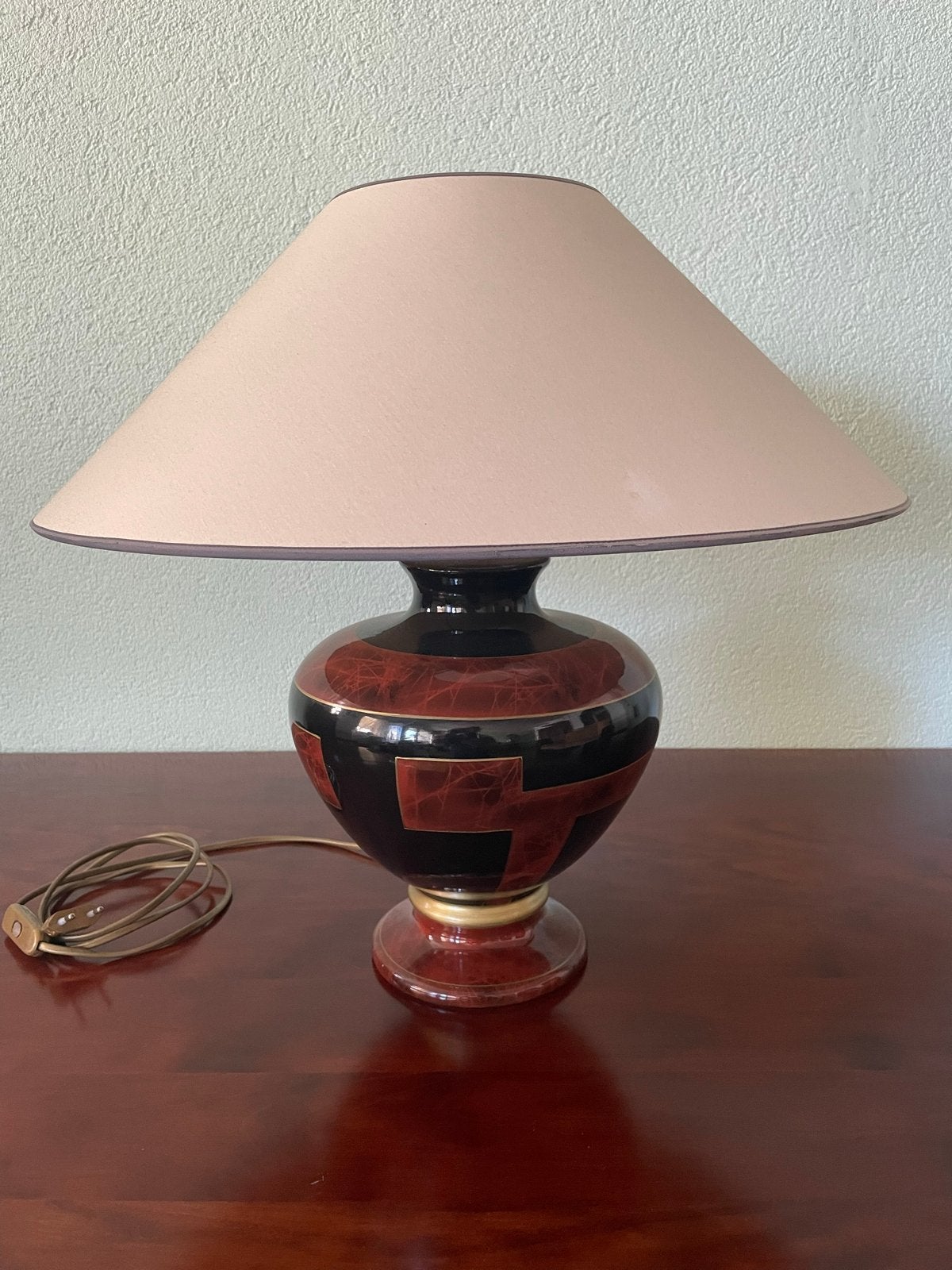 Vintage Keramische Tafellamp Dauphin/Hollywood Regency Stijl, Antiek en Kunst, Ophalen