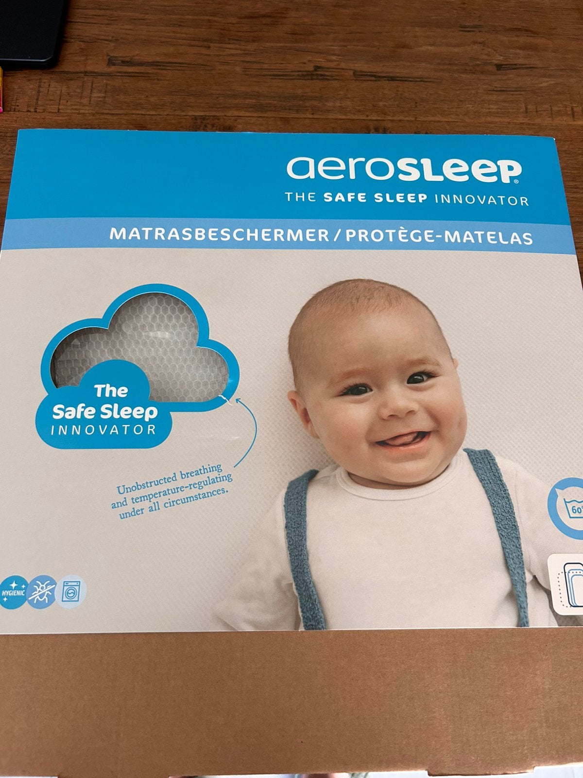 NEW - Aerosleep matrasbeschermer 60x120, Kinderen en Baby's, Kinderkamer | Beddengoed, Jongetje of Meisje, Wit, Overige typen