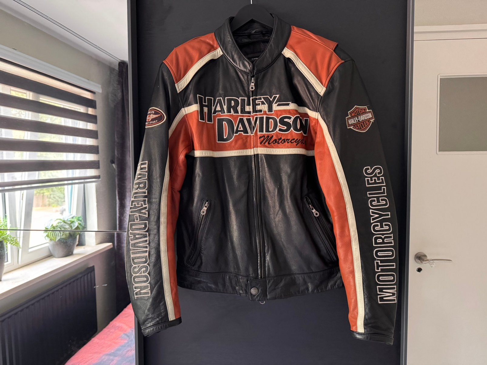 Nette Harley Davidson leren heren motorjas, Motoren, Kleding | Motorkleding, Ophalen of Verzenden, Tweedehands, Heren, Jas | leer
