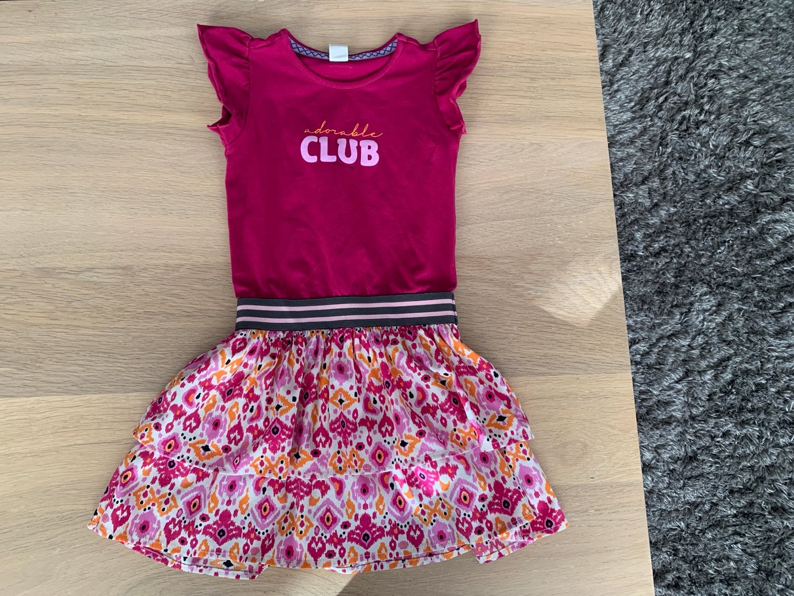 B.Nosy Leuk  jurkje met print - Maat 110, Kinderen en Baby's, Kinderkleding | Maat 110, Ophalen of Verzenden, Zo goed als nieuw