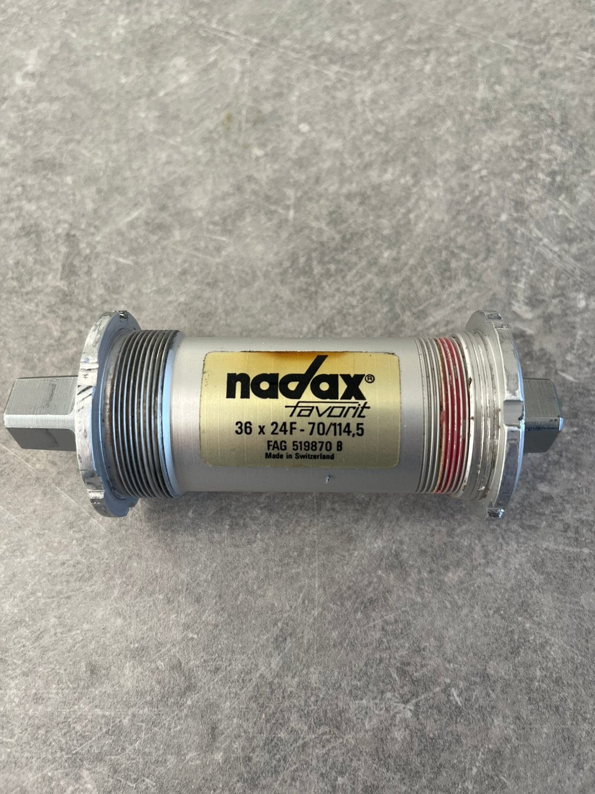 Nadax favorit trapas/ bottom bracket 36 x 24F 114,5mm, Overige merken, Gebruikt, 10 tot 15 versnellingen, Aluminium