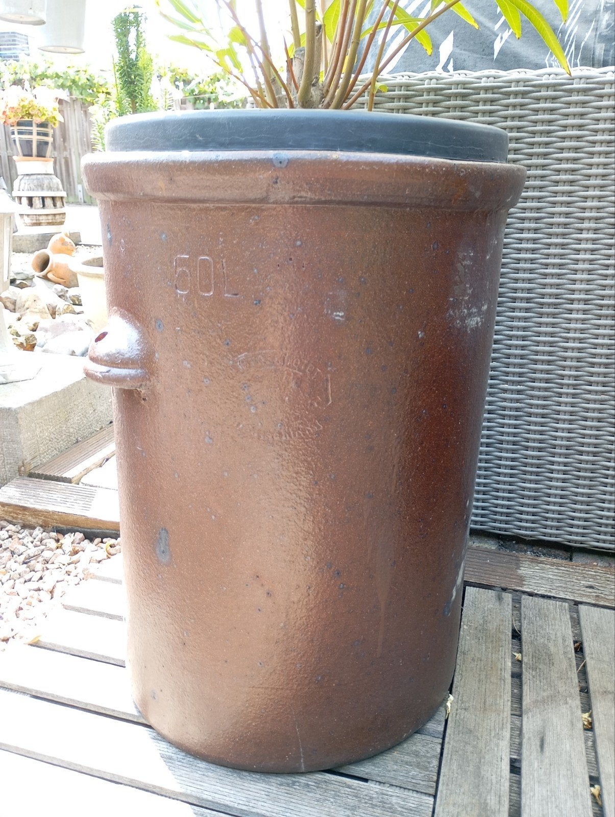 Set van 2 antieke Keulse potten - 50L en 30L, Ophalen