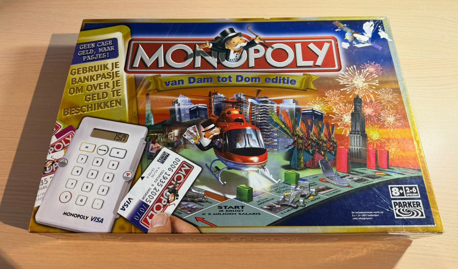 Monopoly - van Dam tot Dom editie met pinpas, Een of twee spelers, Ophalen of Verzenden, Gebruikt, Parker