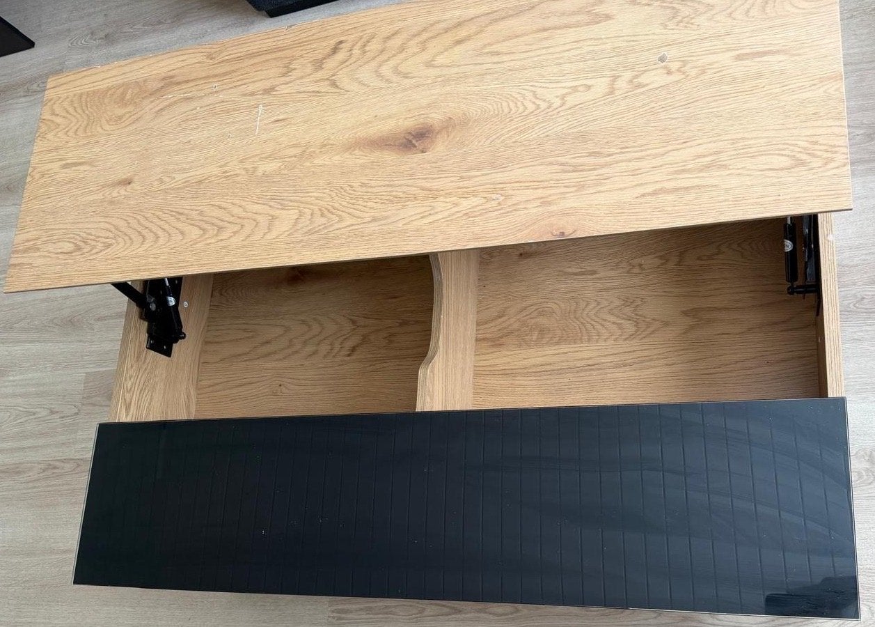 Salontafel met uitschuifbaar blad/Lift-up Coffee Table, Huis en Inrichting, Tafels | Salontafels, Ophalen, Gebruikt, 50 tot 100 cm