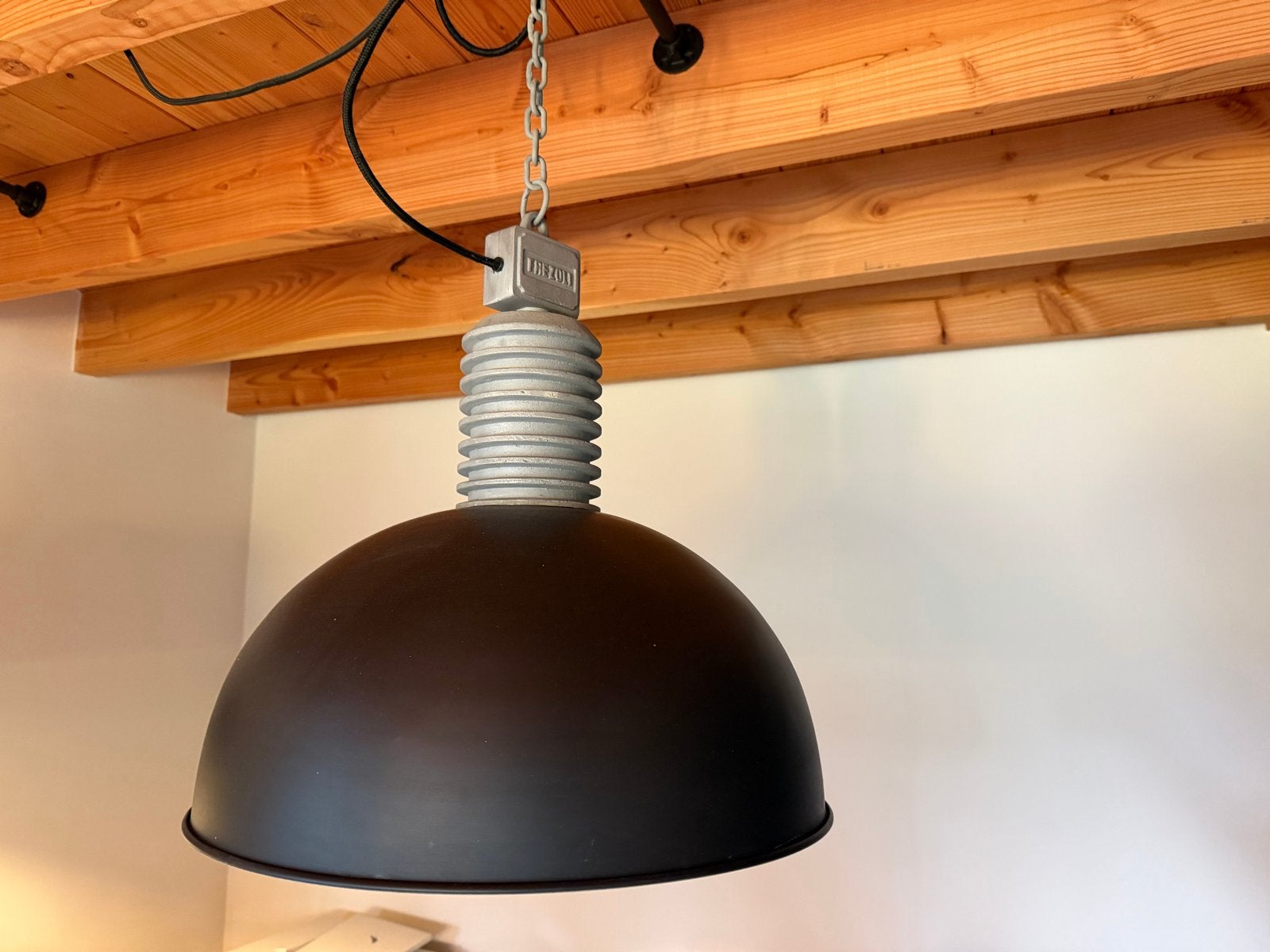 4  Frezoli Industriële Hanglamp 50 cm - Model 817, Ophalen, Gebruikt, Metaal, E27 (groot)
