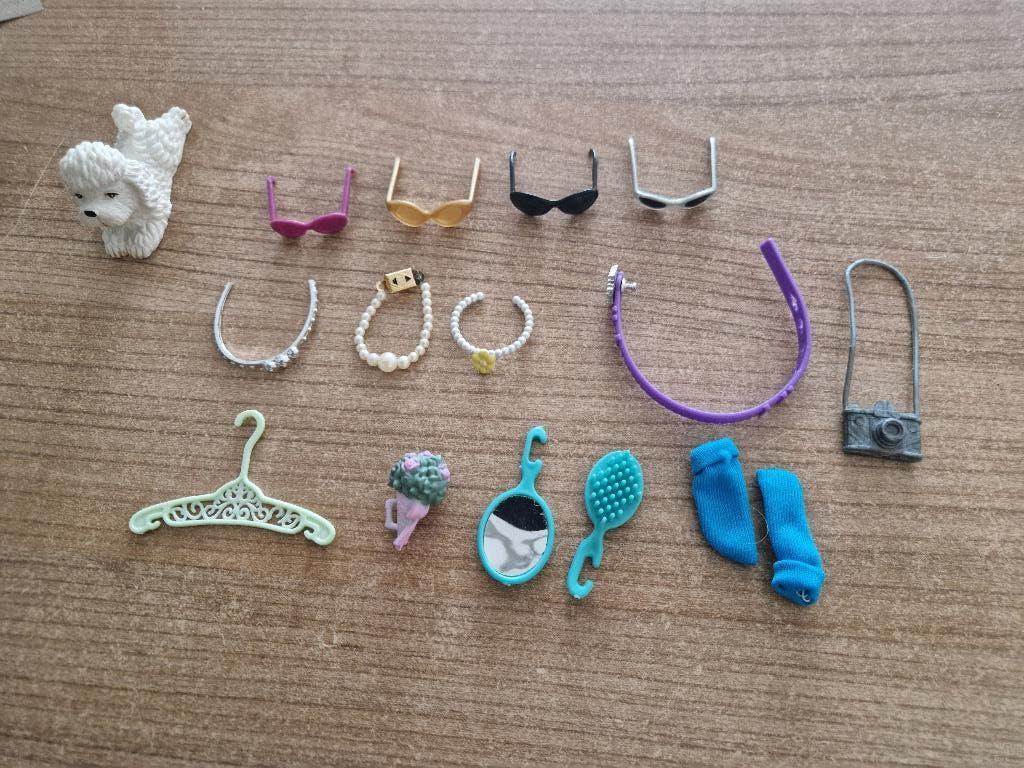 barbie accessoires bril hanger diadeem poedel verrekijker, Ophalen of Verzenden, Zo goed als nieuw, Accessoires