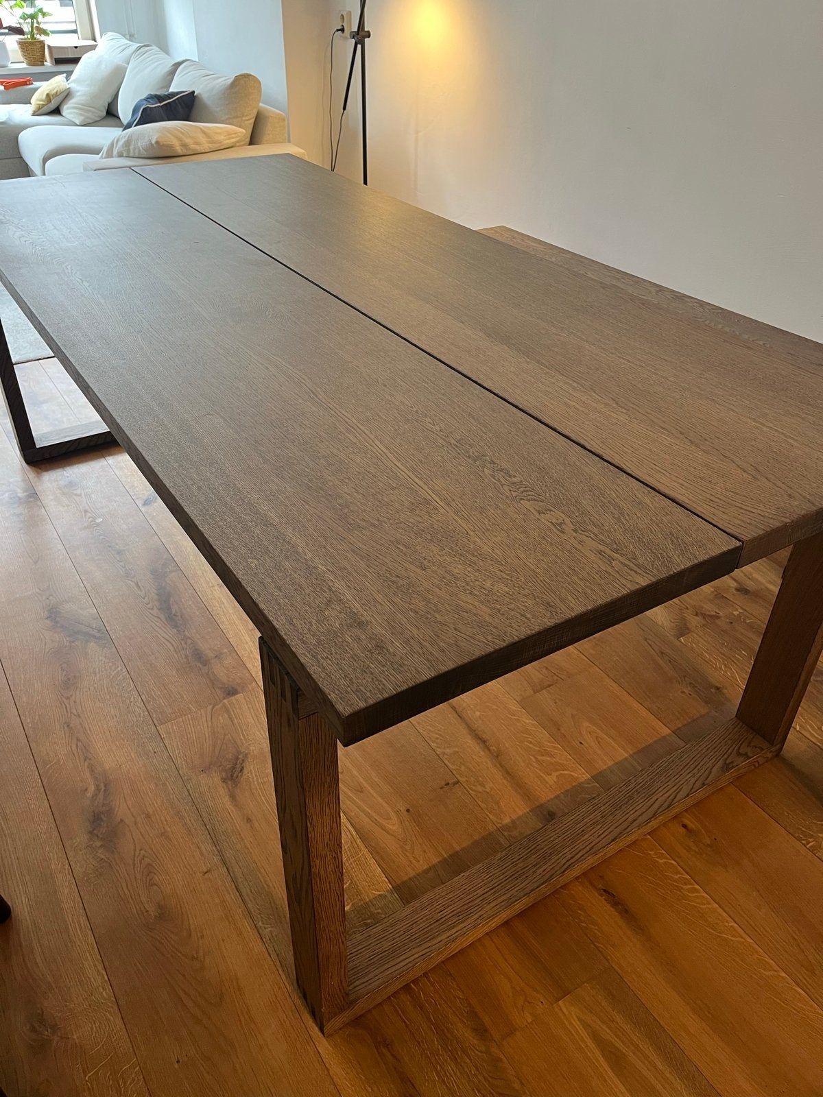 IKEA MÖRBYLÅNGA eikenfineer eettafel 220x100 cm, Huis en Inrichting, Ophalen, 100 tot 150 cm, Eikenhout, 200 cm of meer