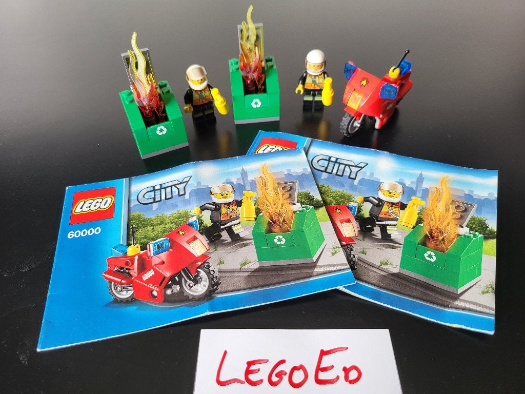 Lego 60000 - Fire Motorcycle (1,5x), City, Lego, Ophalen of Verzenden, Complete set