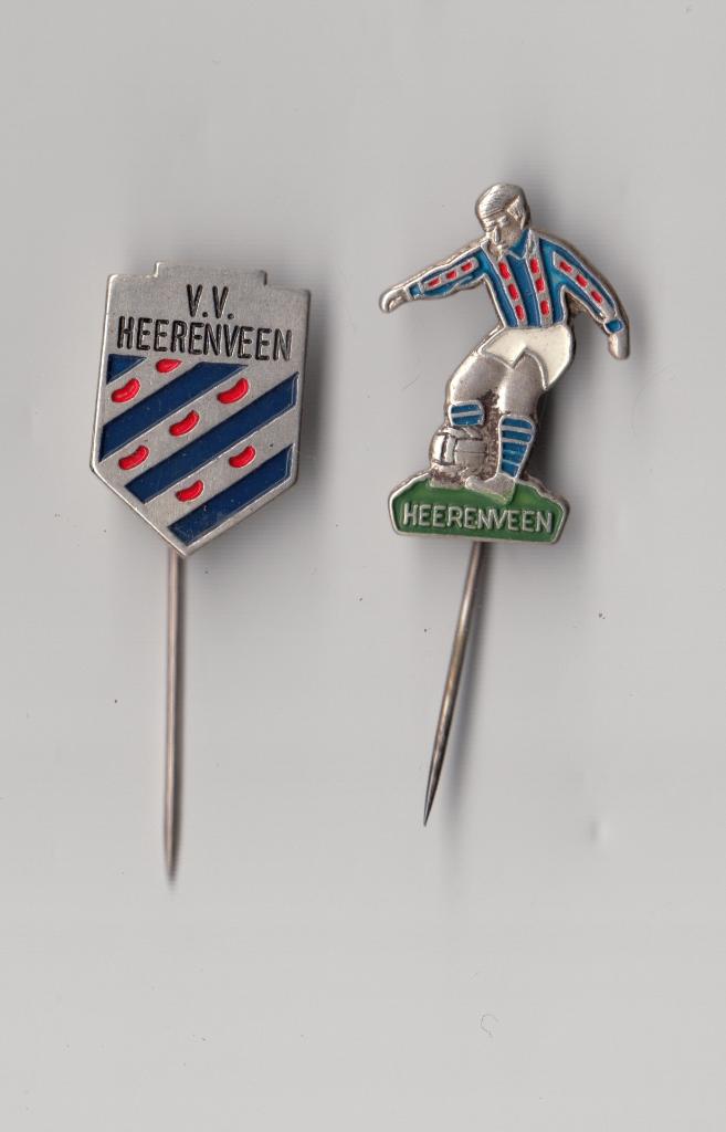 Voetbal VV Heerenveen SC speldjes, Gebruikt, Niet vindbaar, Niet vindbaar, Speldje of Pin