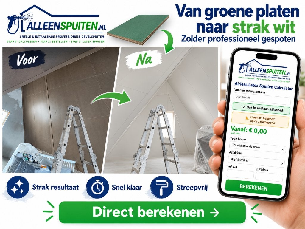 Strak latex spuiten zonder strepen – binnen 1 dag klaar, Ophalen, Nieuw