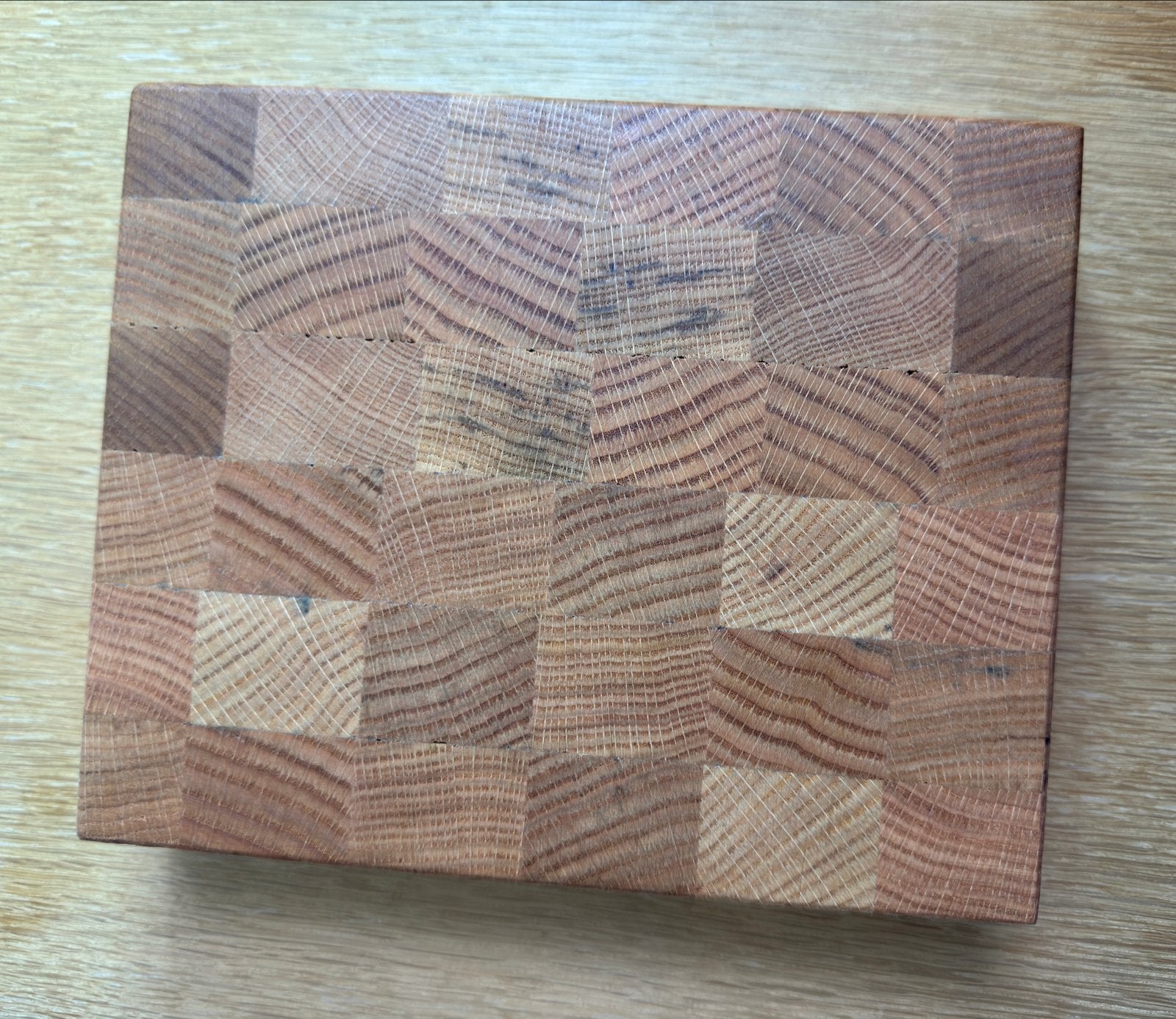 Massief eikenhouten snijplank / hakblok, Hout, Snij-/serveerplank, Nieuw, Ophalen of Verzenden