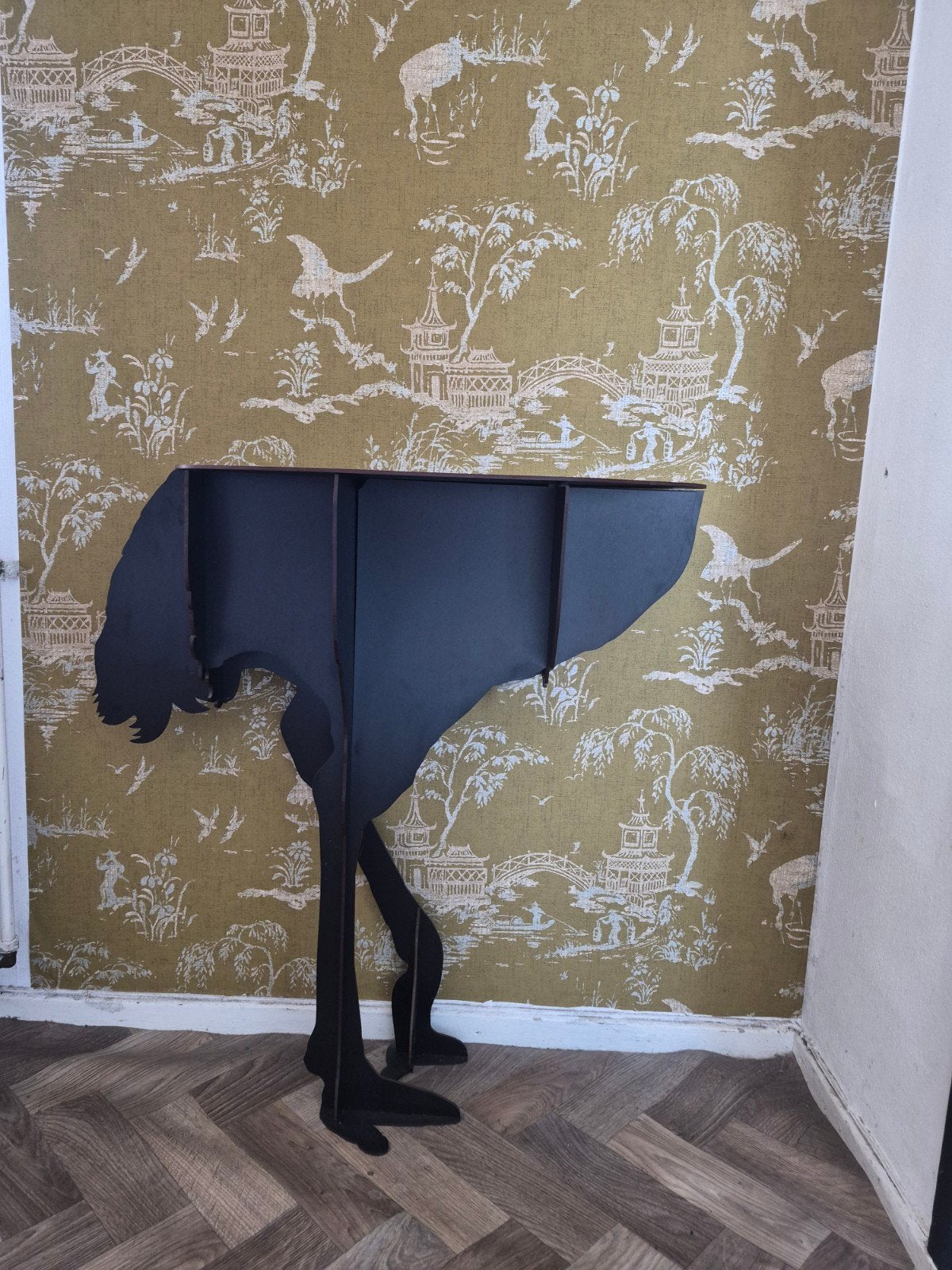 VERSTEEGH DESIGN- struisvogel tafeltje, Minder dan 55 cm, Gebruikt, Rond, Hout